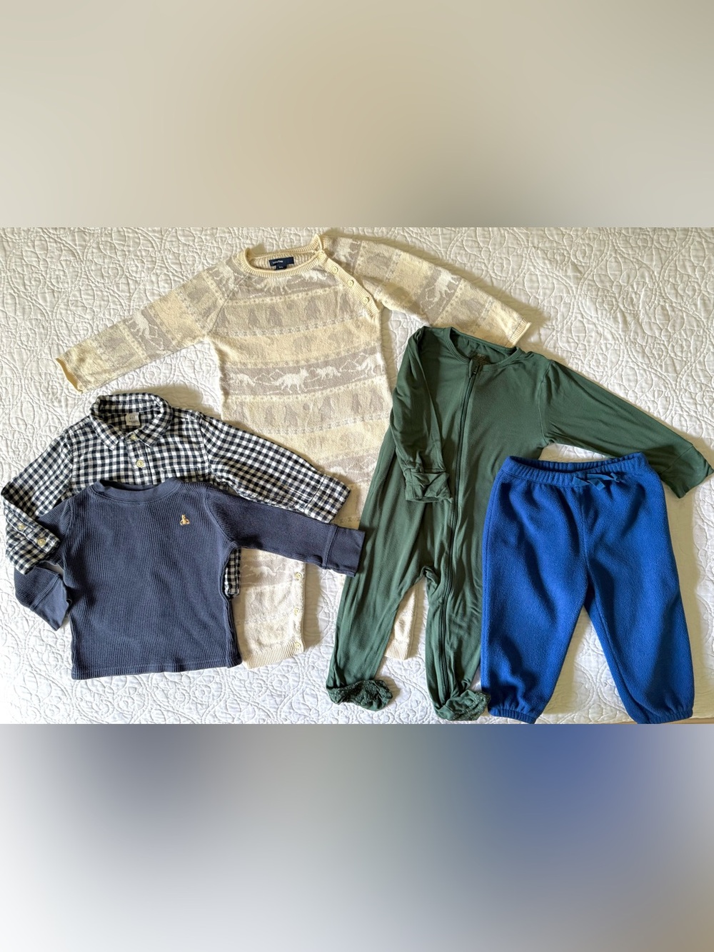 Baby Gap Boy's 18-24M 5 Piece Set Button Down Collared Long Sleeve Sweater Knit